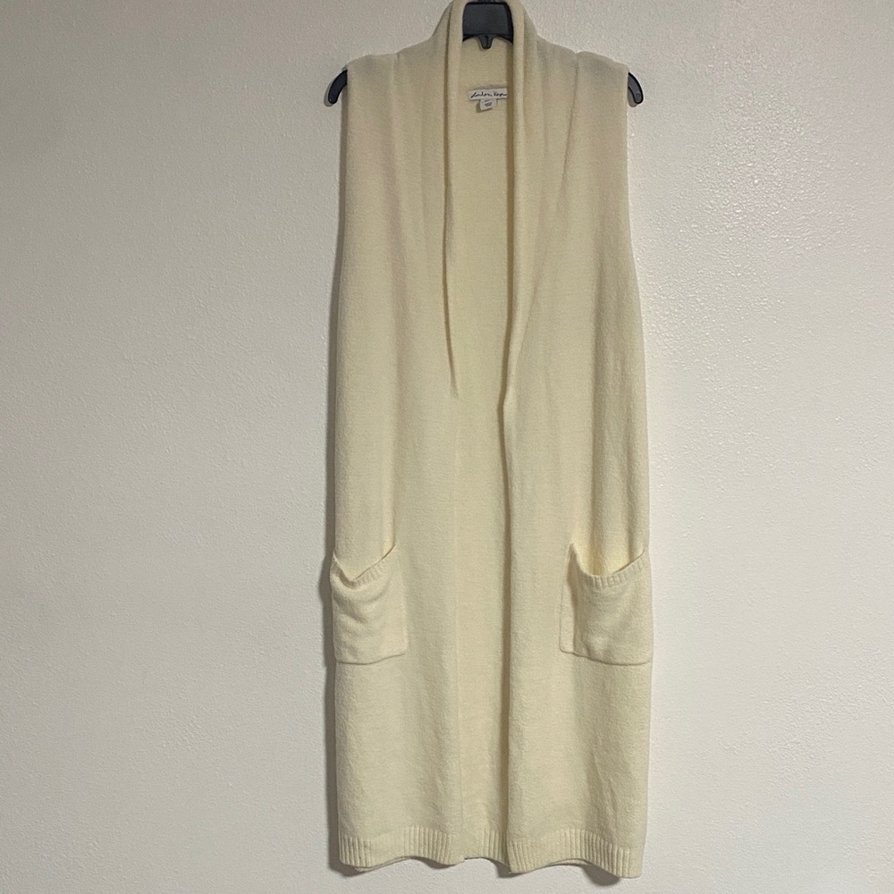 Elegant Cream Open-Front Cardigan